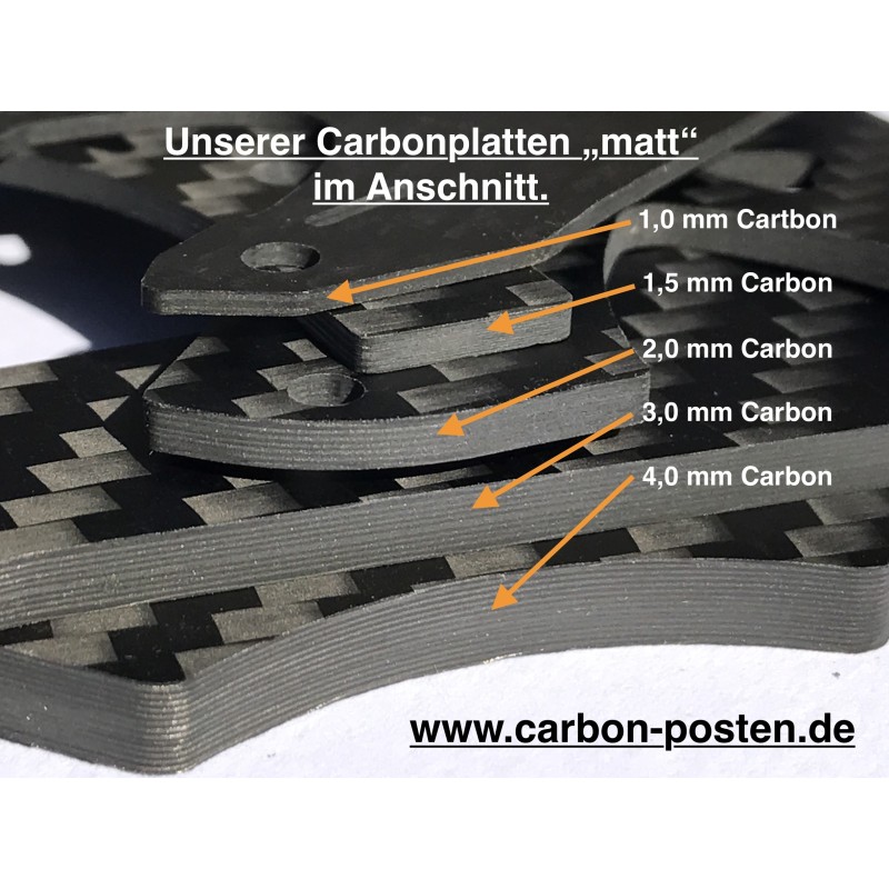 1,5mm Carbon Platte 500 x 400 mm